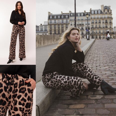 C&S  Bo-Anne broek leopard print