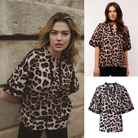 C&S Bibe top leopard print