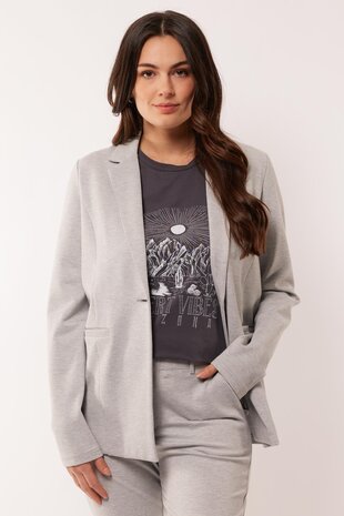 C&S Carly blazer gray melange