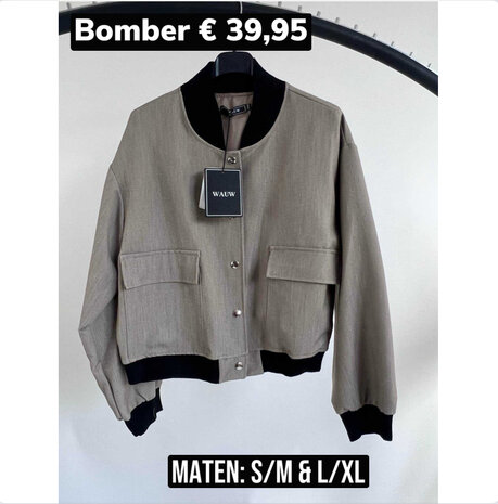 Wauw bomber taupe