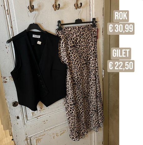 Gina SILK rok - leopard