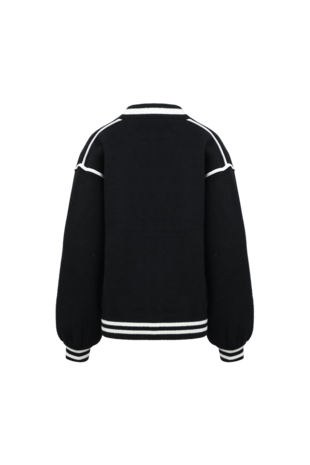 C&S Kris cardigan black/offwhite