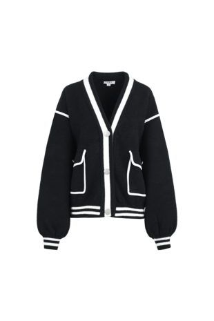 C&S Kris cardigan black/offwhite