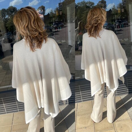 Elisa omslag sjaal/poncho beige