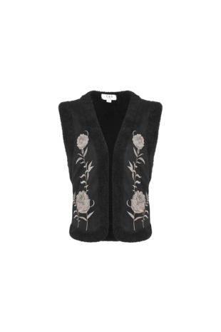 C&S Flora gilet black