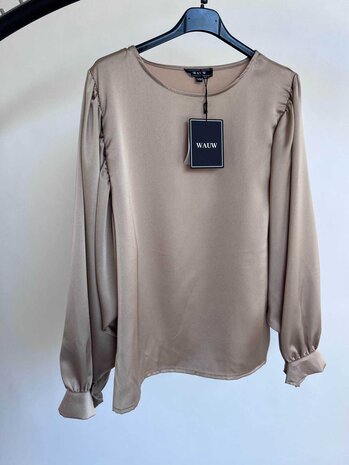 Wauw silk top goud