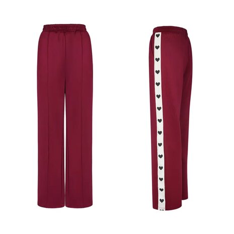 Broek met hartjes zijkant - rood