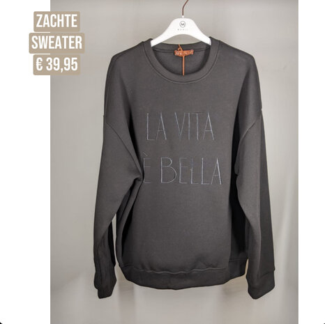 LA VITA sweater donker zwart