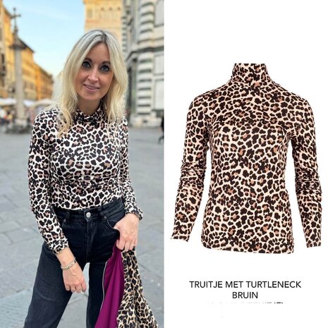 Azzurro top  leopard