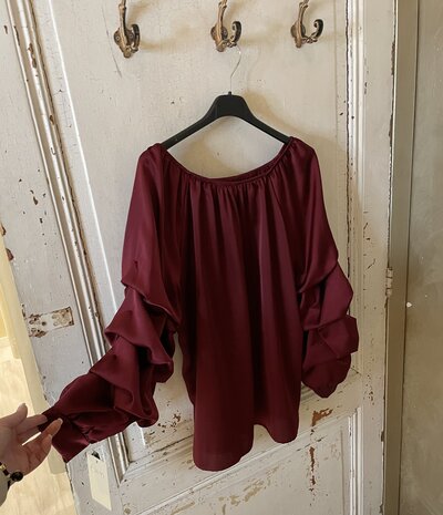 Roesje blouse top bordeaux