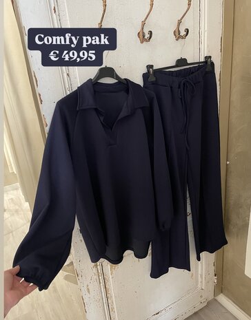 Annebel comfy set navy blauw