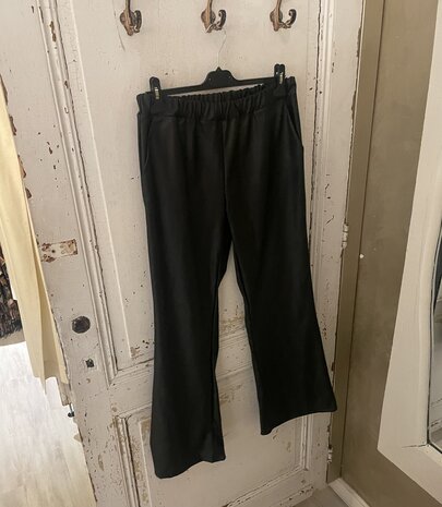 Romy leather look broek - zwart