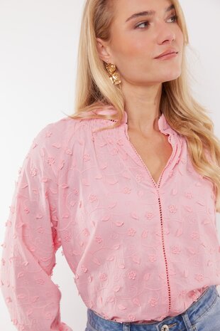 C&S Aria blouse flower peach