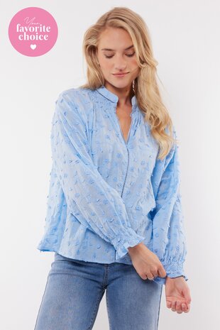 C&S Aria blouse ice blue