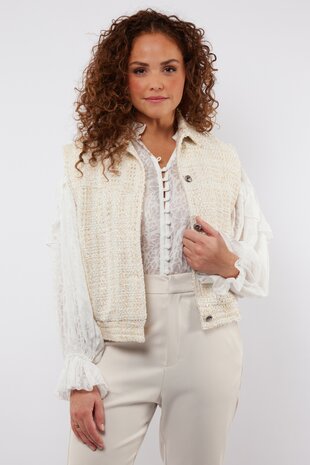 C&S Kamyla jacket gilet sand