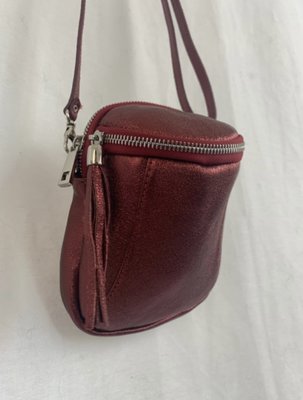 River Mobile Bag - metallic bordeaux