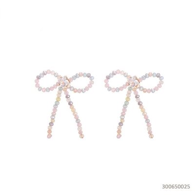 Oorbellen strik - multi pastel