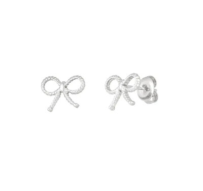 Oorstekers bow basic - zilver