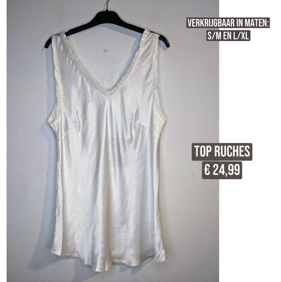 RUCHES SILK top ecru