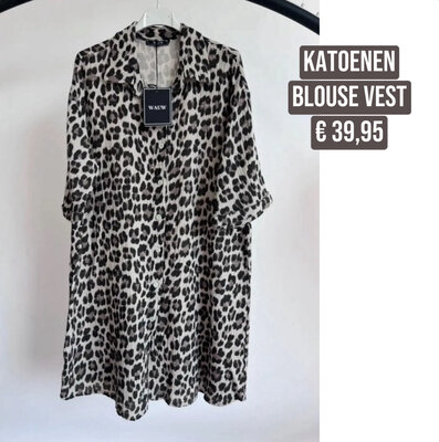 Kelly Leopard blouse vest