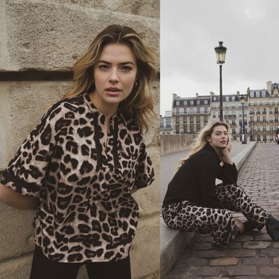 C&S Bibe top leopard print