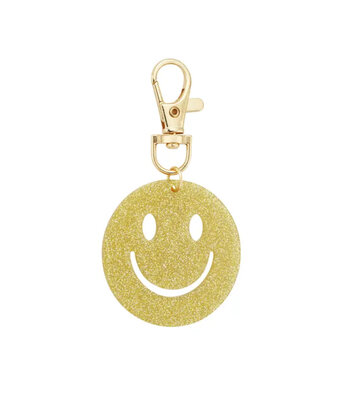 Keep Smiling sleutelhanger - goud