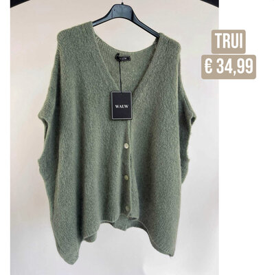 Eva soft sweater - army