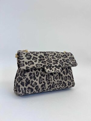 Lisette Leopard bag beige