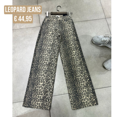 LEOPARD wide jeans