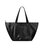 Grote metallic shopper zwart