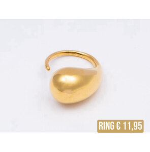 Druppel ring - goud