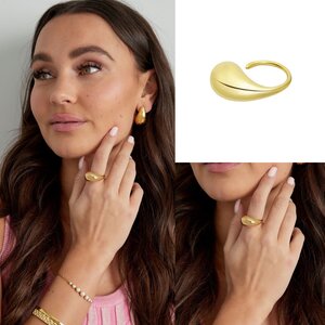 Druppel ring - goud